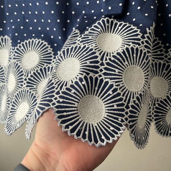 Boden Blue and White A-Line Skirt - Picture 8 of 14